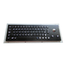 Electroplated Black Rugged Vandalproof IP65 Compact  Panelmount Stainless Steel Keyboard with Trackball