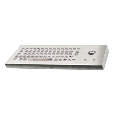 購入 頑丈な産業用デスクトップ ステンレス鋼 メタルキーボード 光学トラックボールマウス online manufacture