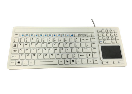 購入 EMCの放出107キーのマウスのタッチパッドが付いている防水シリコーンのキーボード100mA online manufacture